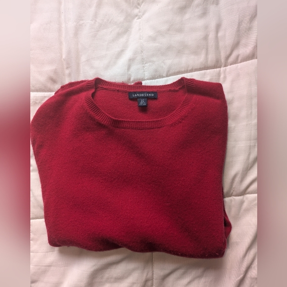 Lands End Cashmere Crewneck Sweater - Picture 2 of 9